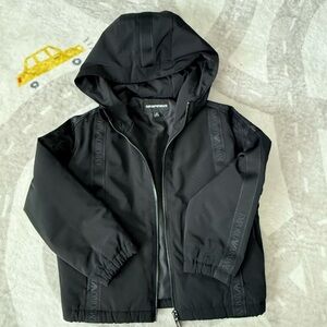 Emporio Armani Kids Black Hooded Rain Jacket